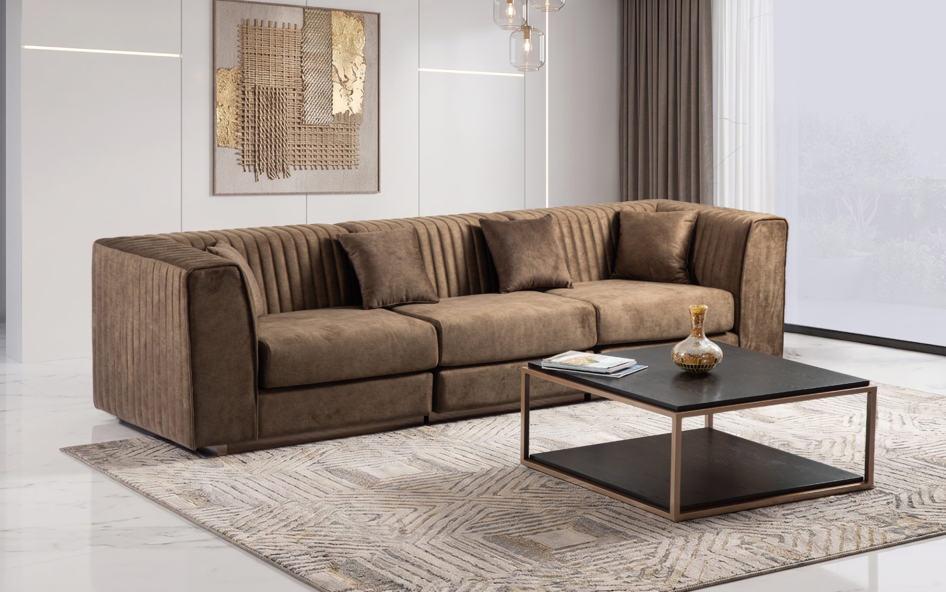 Vegas Sofa 3 Seater (Fabric)