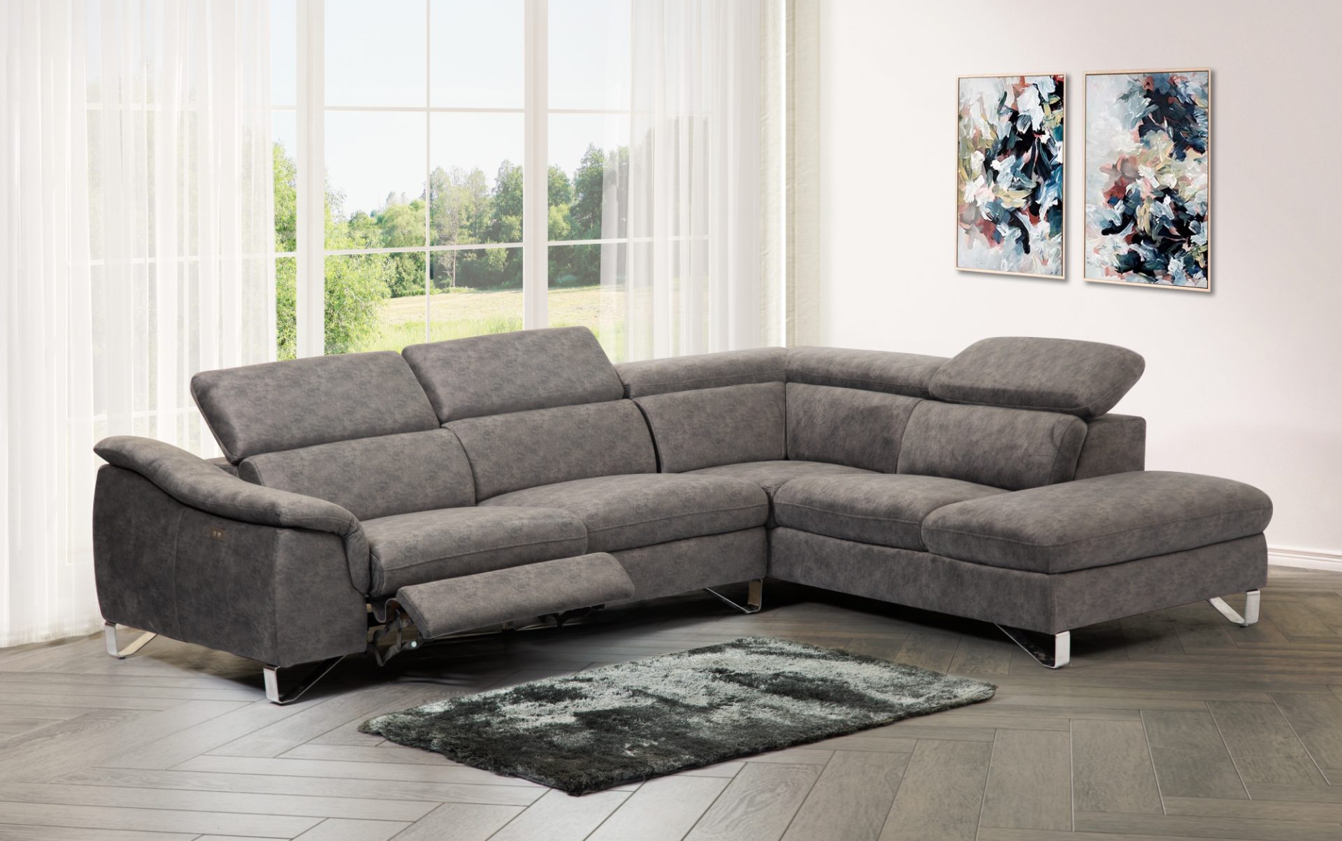 Caprio Sofa (with 1 Electric Recliner - Fabric)